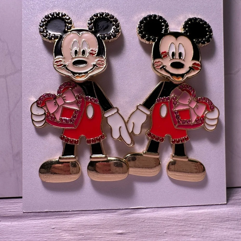 BaubleBar x Disney Valentine Mickey earrings NWT - Picture 3 of 7